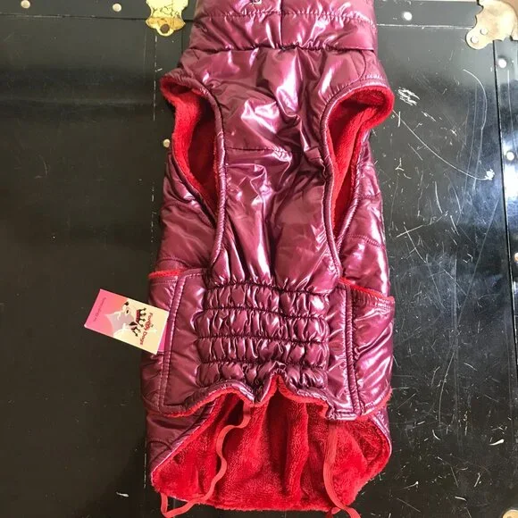 Miniature Dachshund Dog Fall Winter Coat Jacket with Velcro NWT - Picture 3 of 7